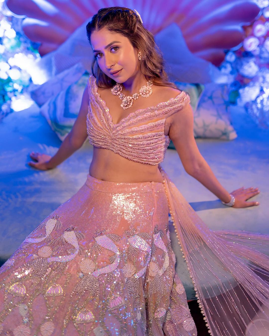 Aquatic Lehenga (Price on Request)