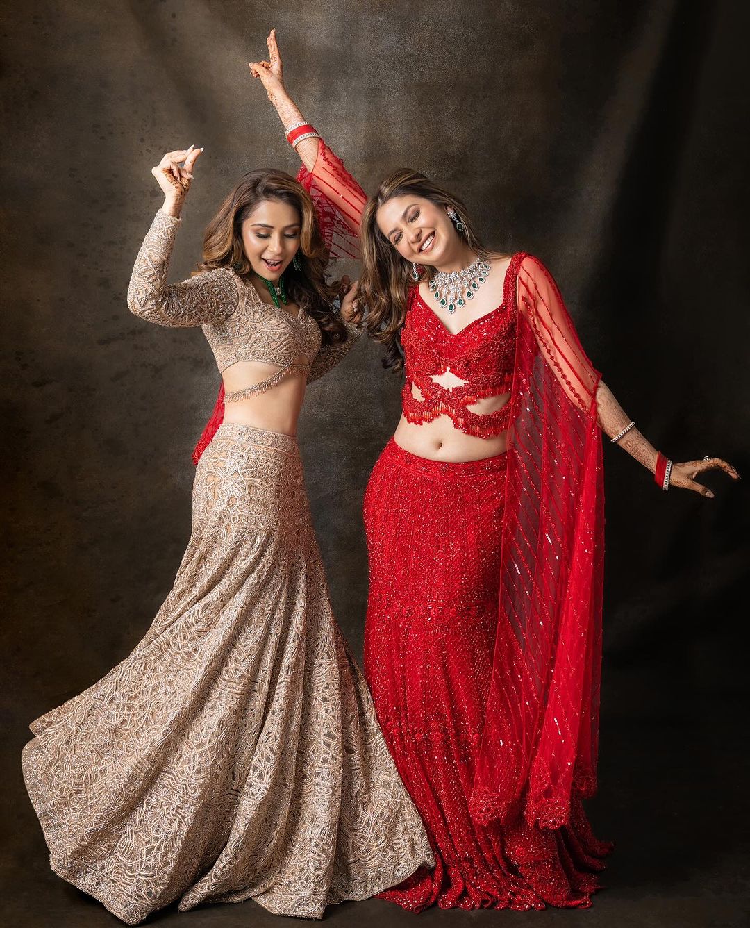 Gold sculpted lehenga (Price on Request)
