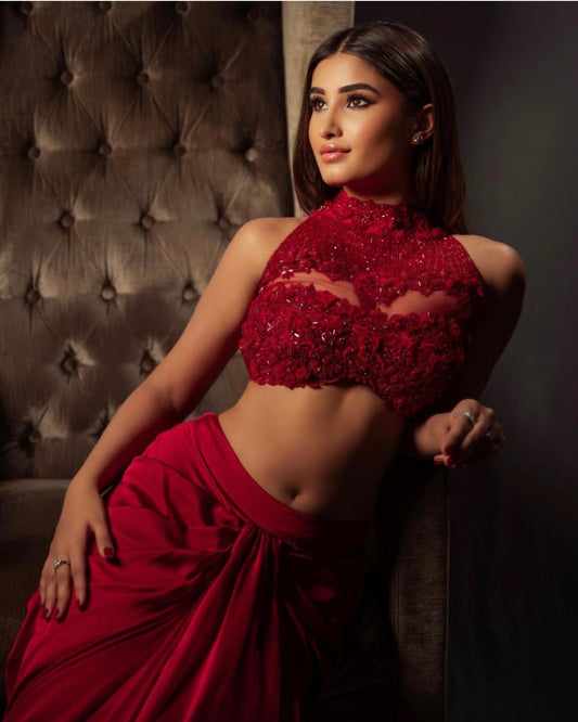 Red hot deconstructed sari