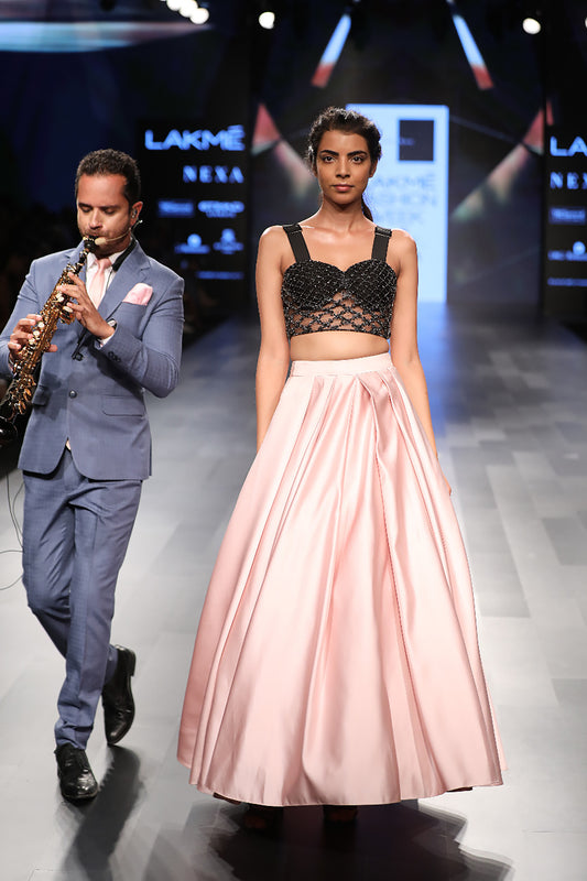 Flounced skirt With Bustier