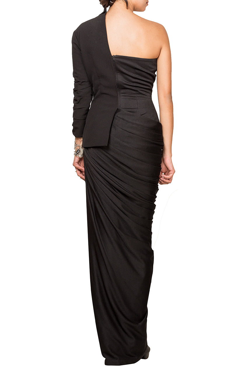 Blazer draped Gown