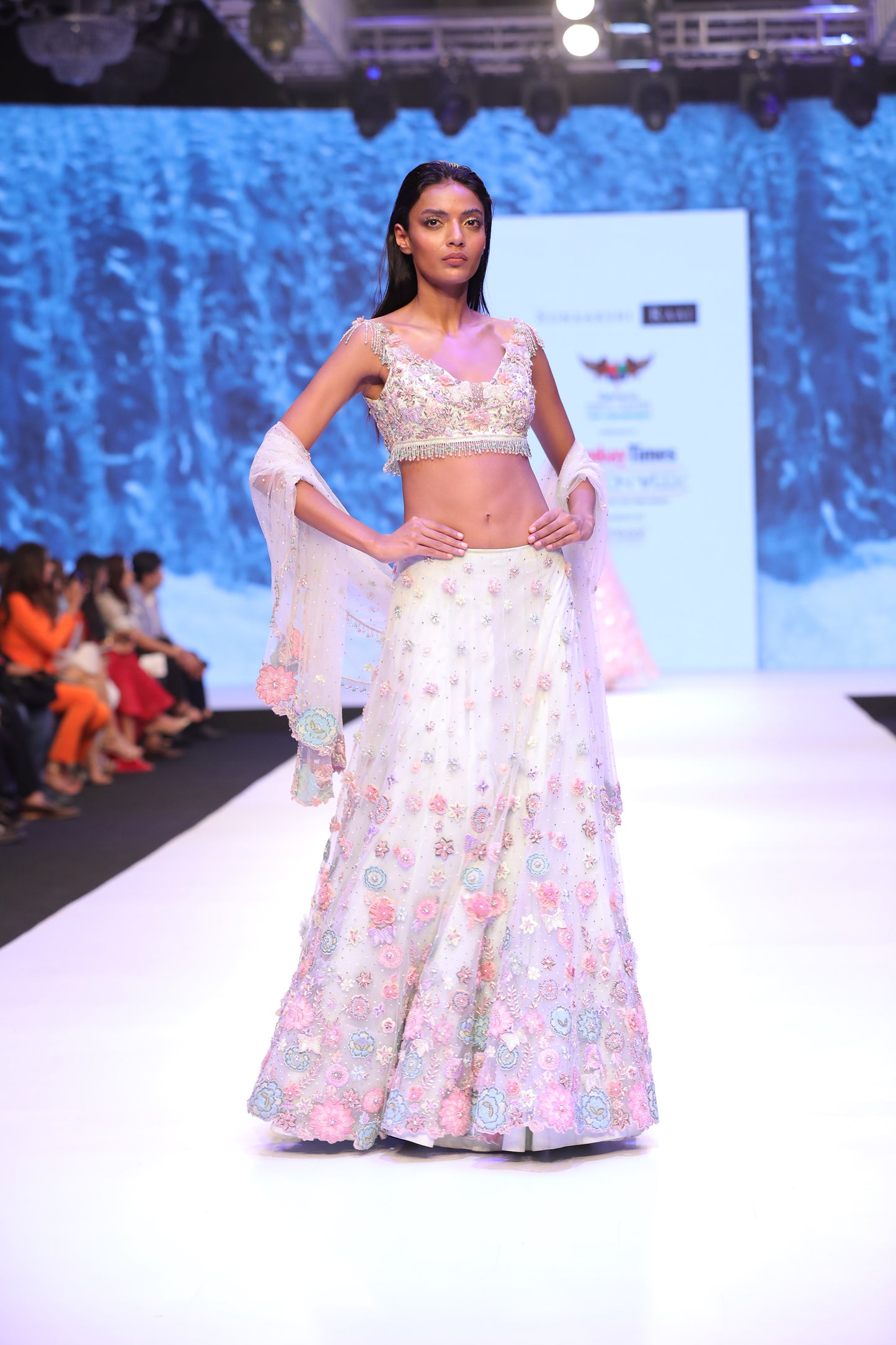 Lime Green Blouse, Lehenga & Dupatta