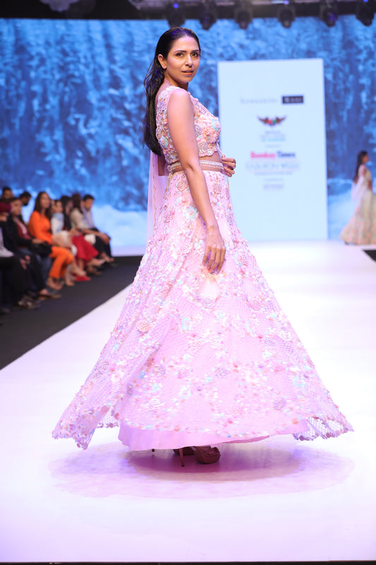 Floral lehenga with blouse and dupatta