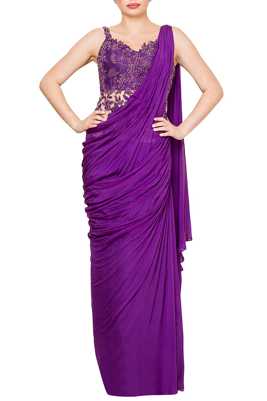 Classic Draped Saree Gown