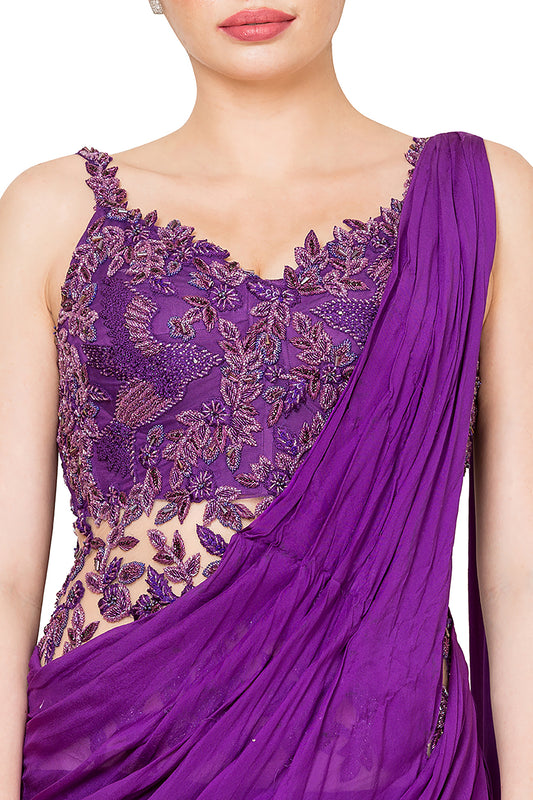 Classic Draped Saree Gown