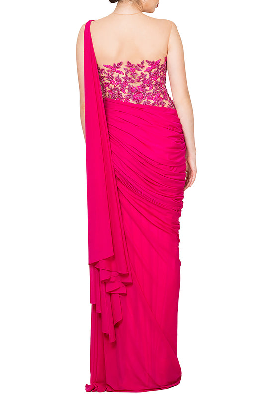 Classic draped Sareee Gown