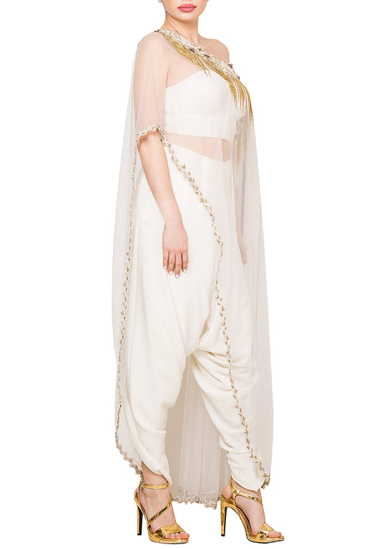 Kaftan with Bustier & Dhoti Pants