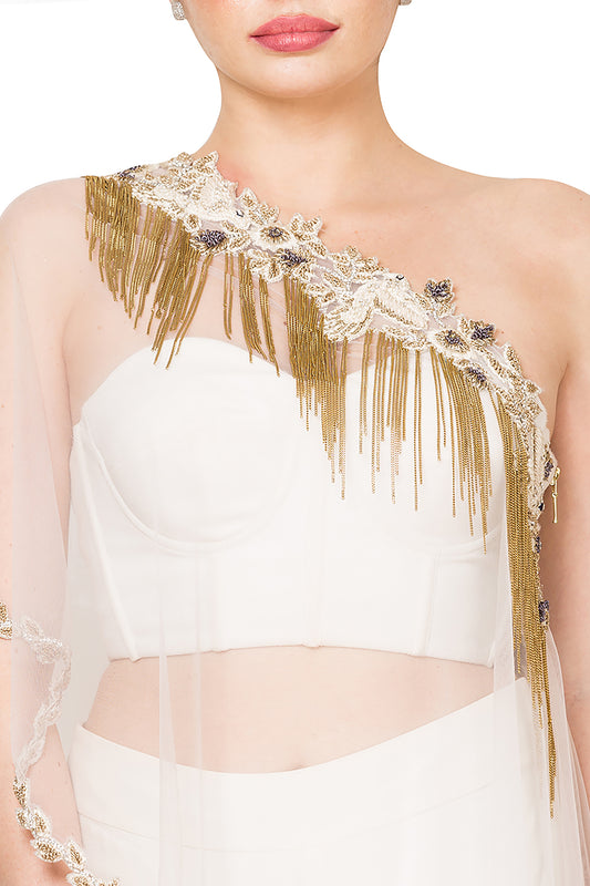 Kaftan with Bustier & Dhoti Pants