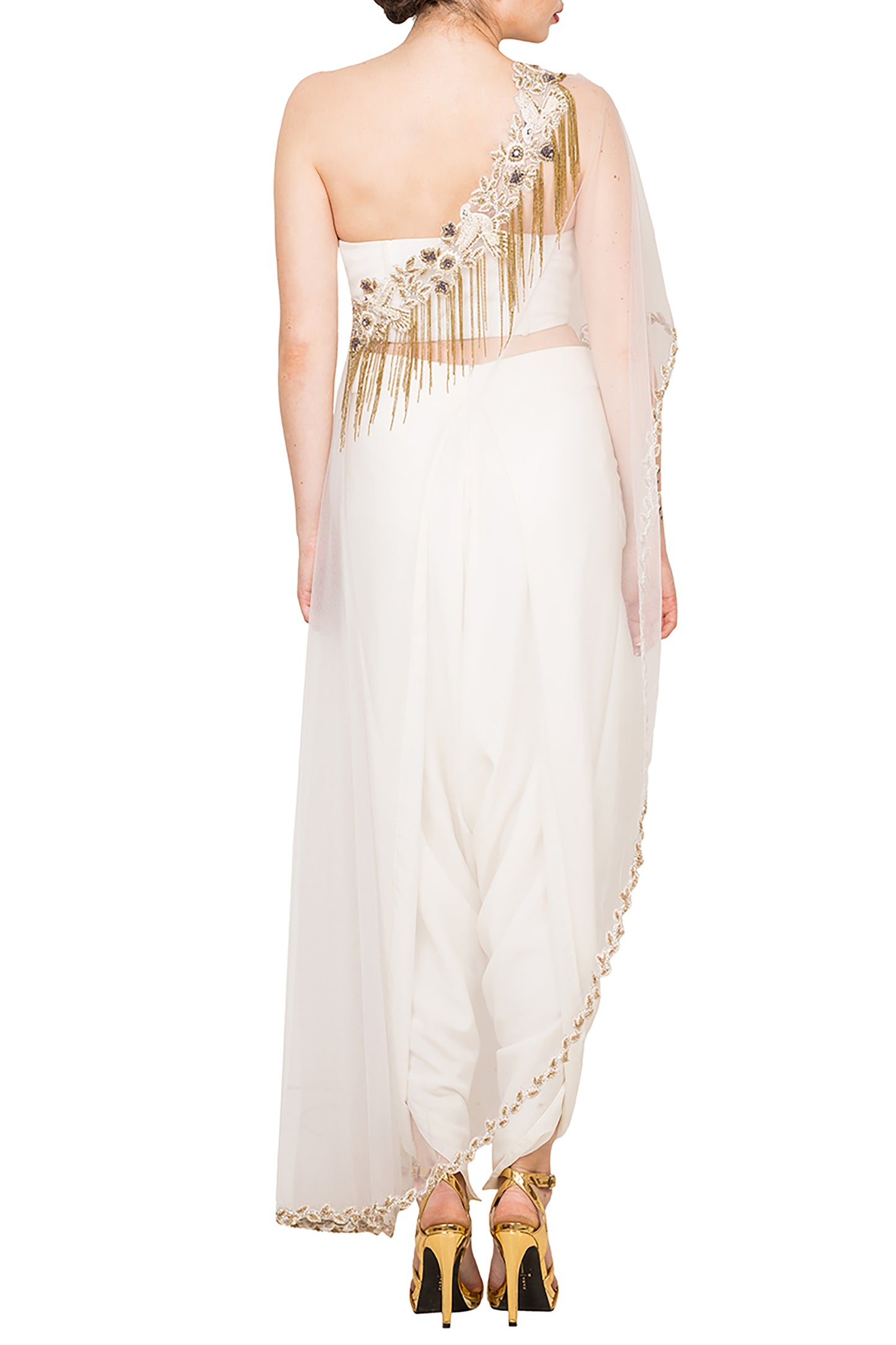 Kaftan with Bustier & Dhoti Pants