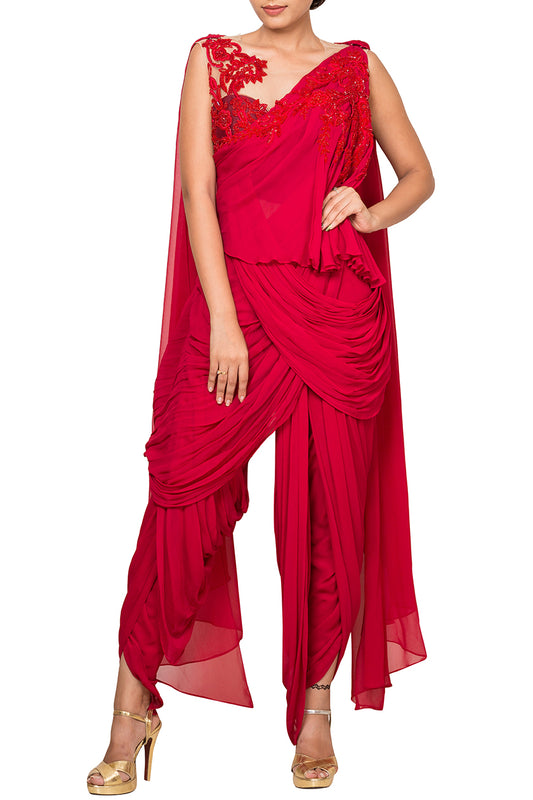 Draped Dhoti Gown