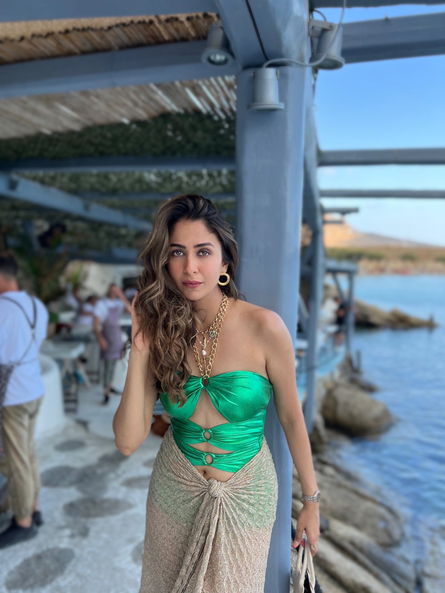 Swimsuit with Gold Chain