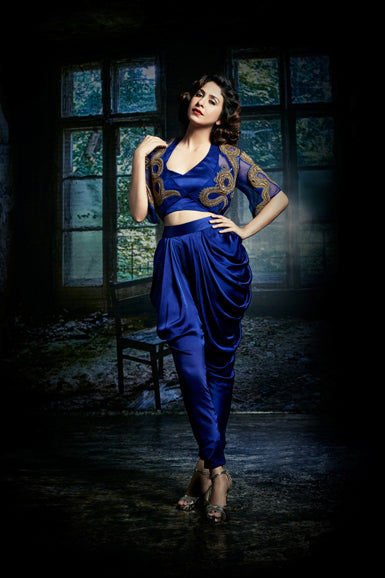 Bustier with Jacket and Cowl Pants