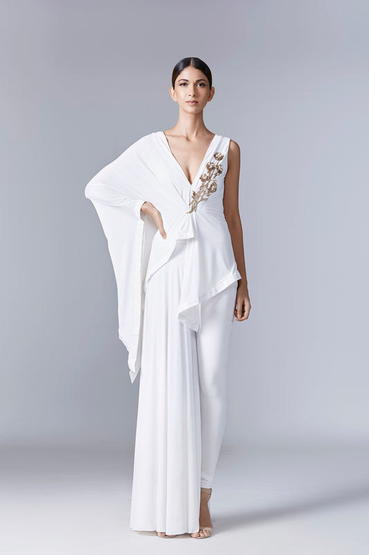 Jumpsuit With Fitted & Flared Leg