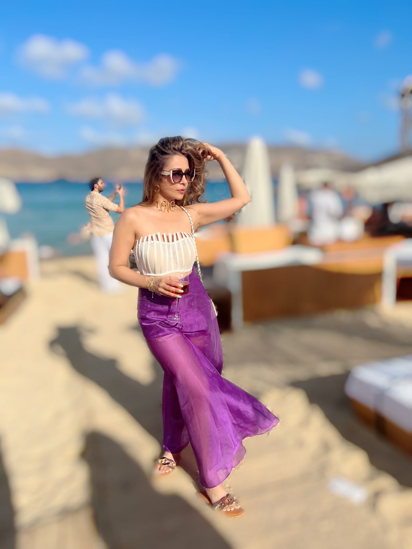 Sheer Pants with Bustier