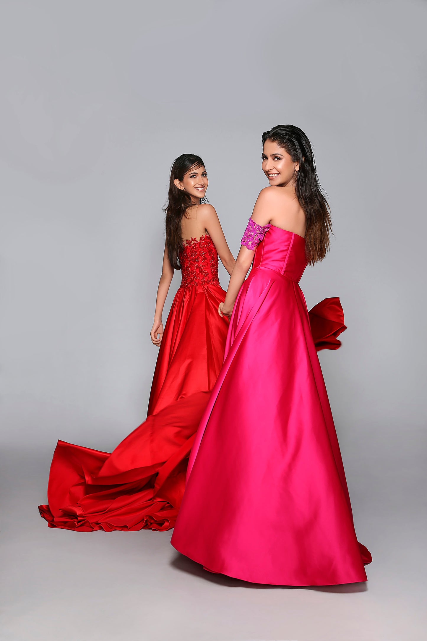 One Shoulder Saree Gown