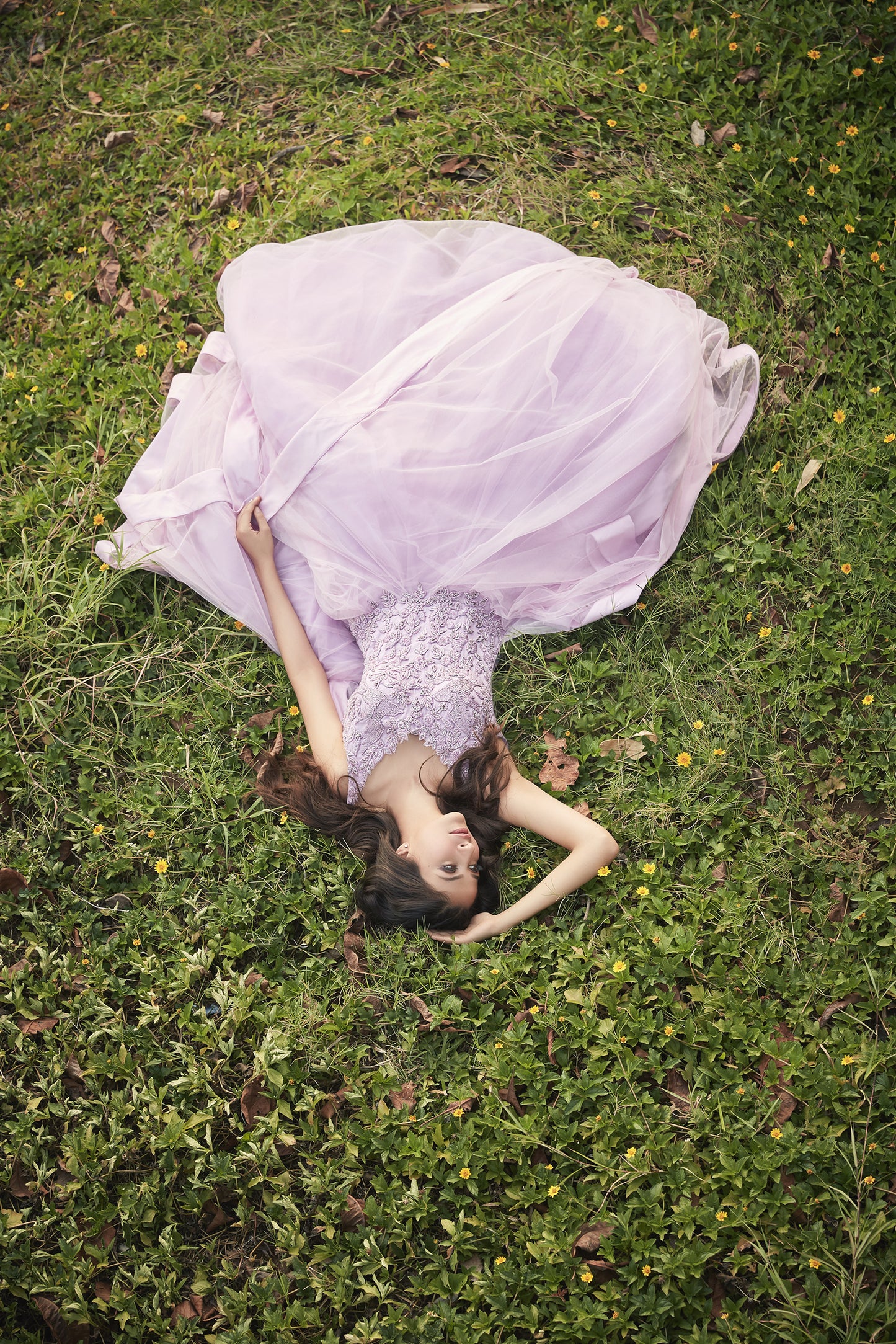 Lavender Ruffle Gown