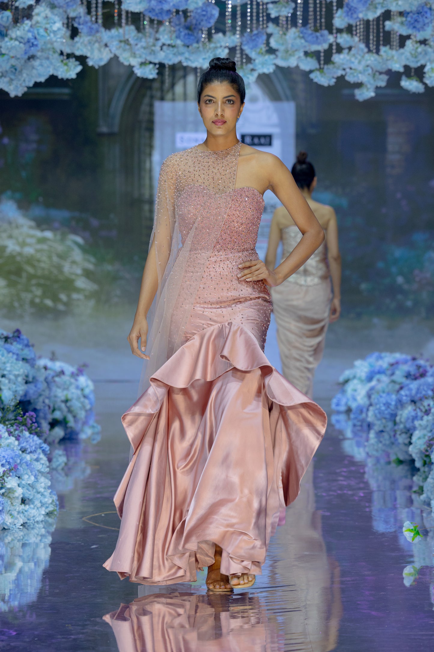 The Rosé Cascade Gown