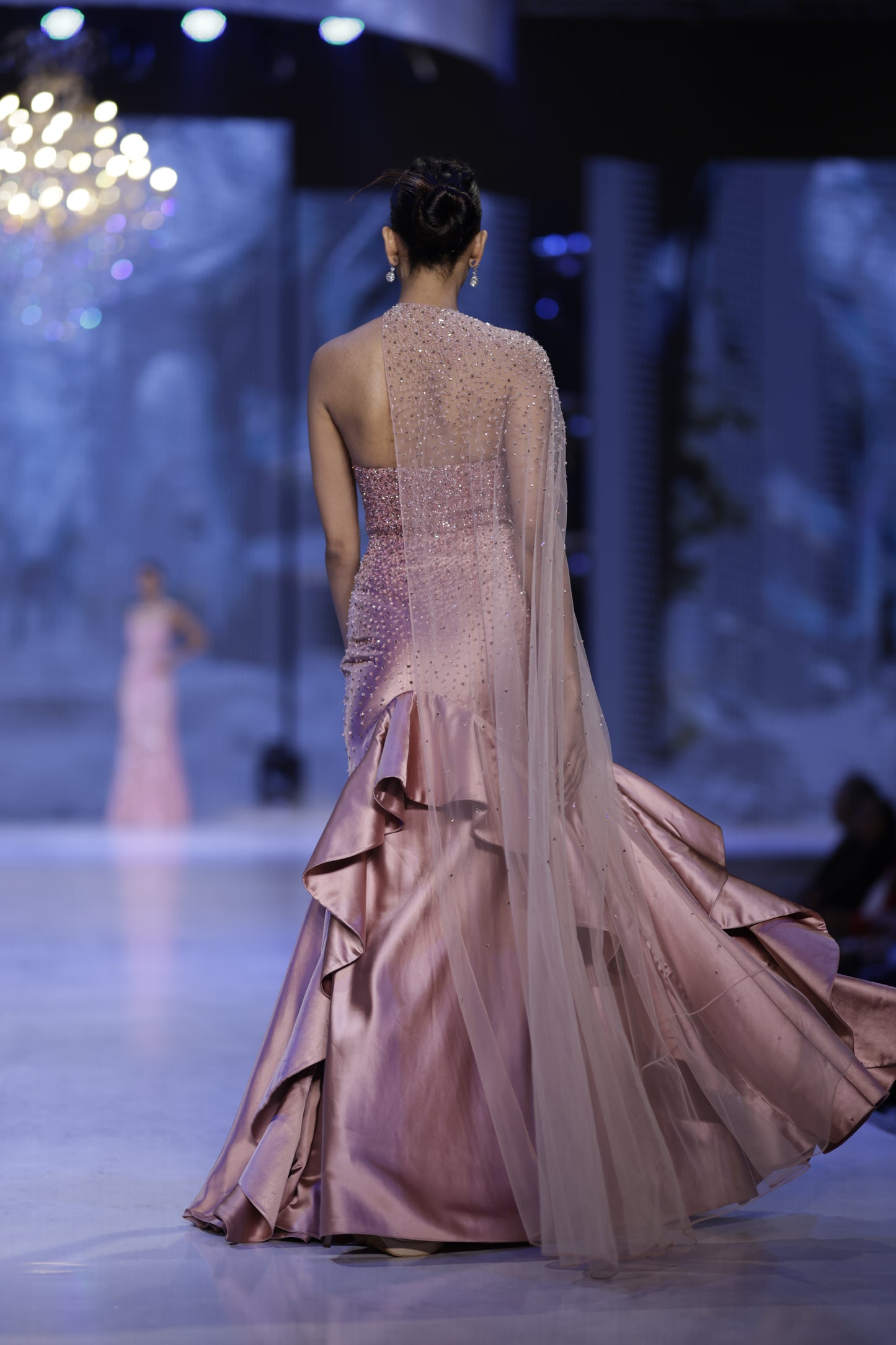 The Rosé Cascade Gown