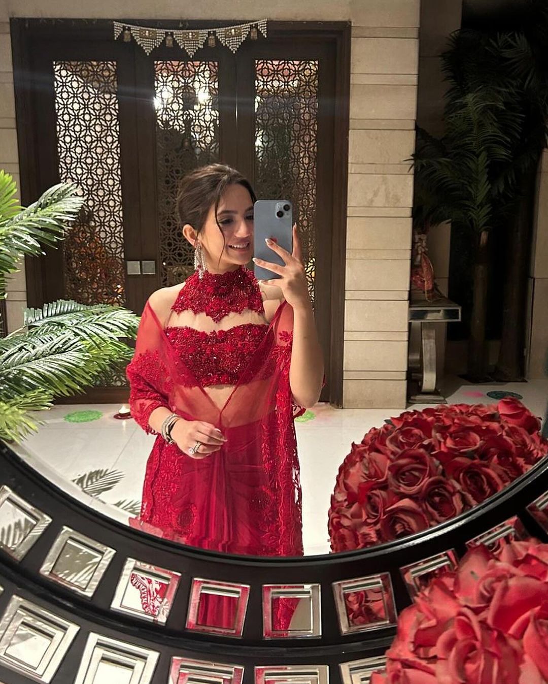 Red hot deconstructed sari