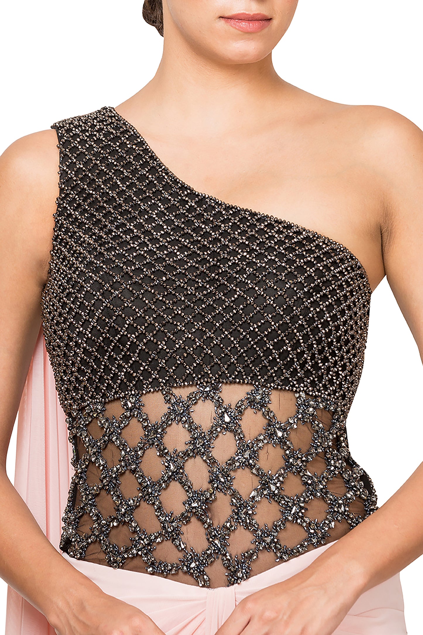 One Shoulder Saree Gown