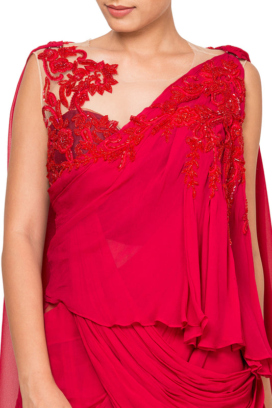 Draped Dhoti Gown