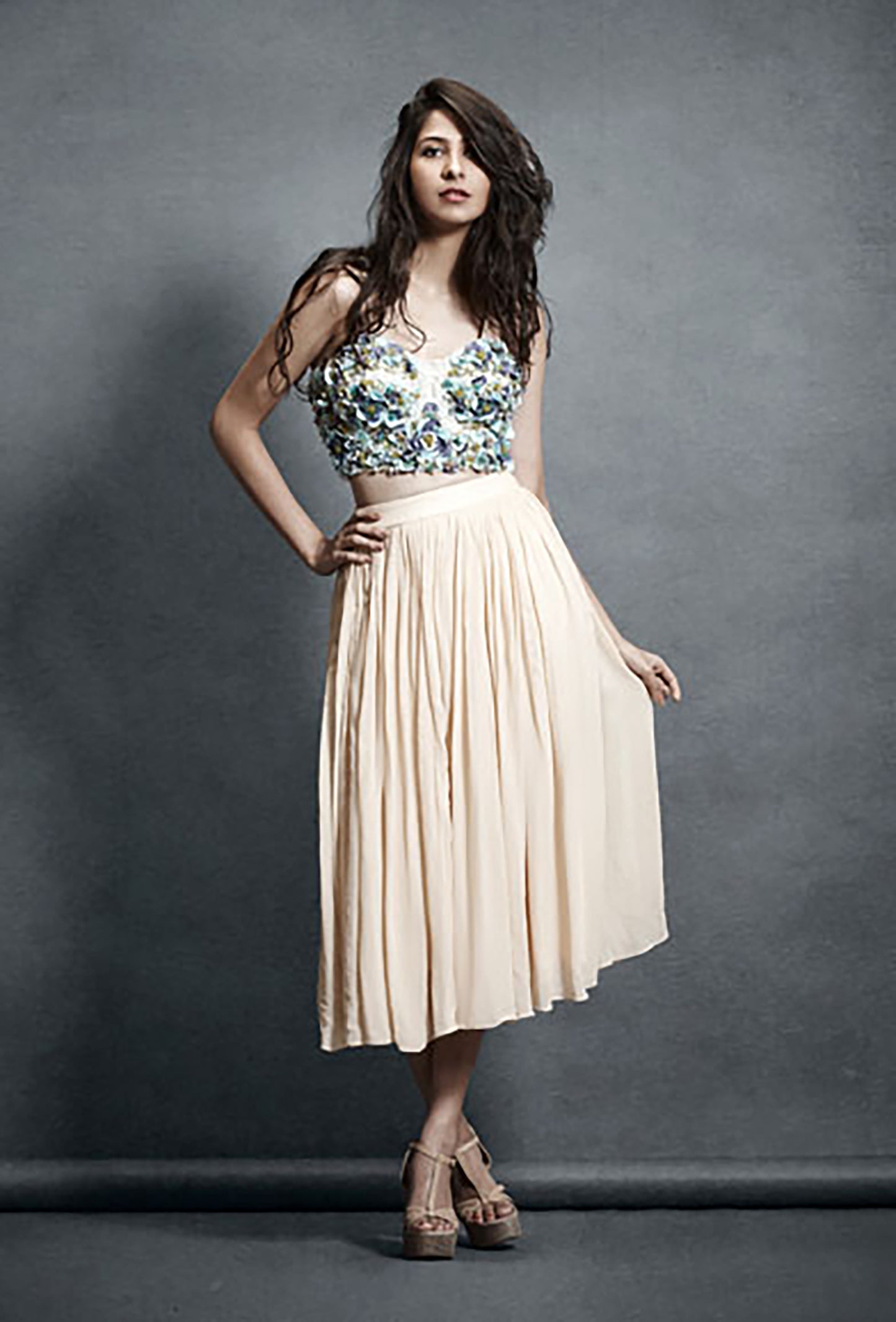 Crop top and skirt