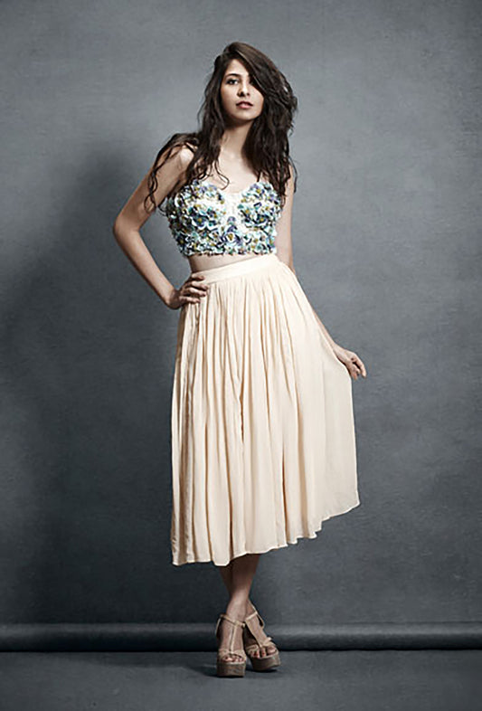 Crop top and skirt