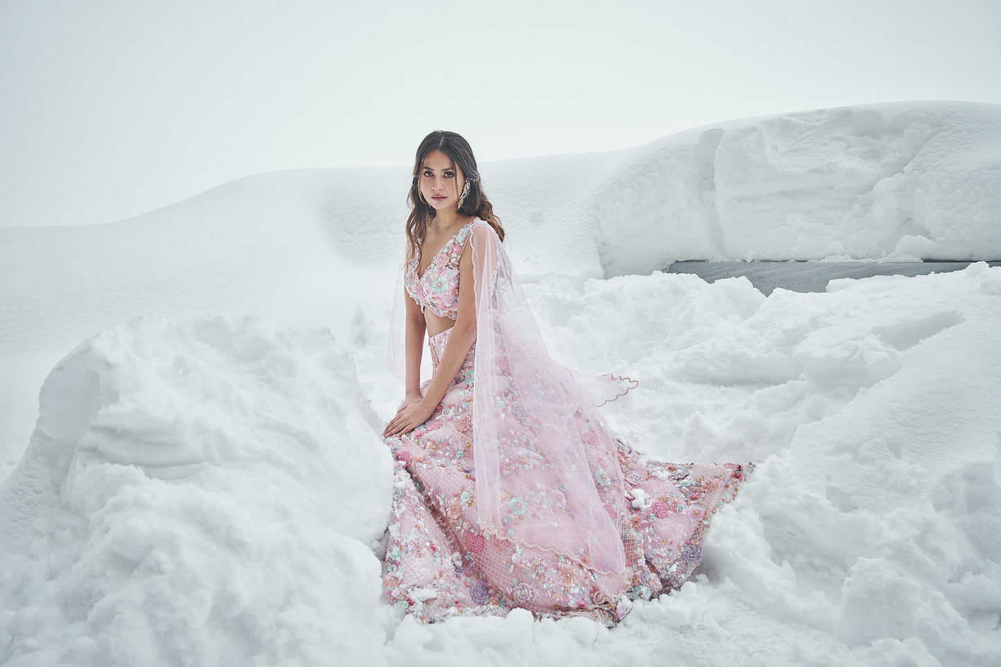 Alavia- Floral sorbet lehenga and blouse set